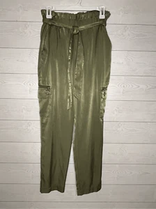 Bar III forest green paper bag pants Size Small - Picture 1 of 6