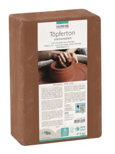 Arcilla de cerámica terracota sin descamación, 5 kg - Imagen 1 de 1