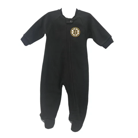 Boston Bruins Official NHL Apparel Baby Infant Size Pajama Sleeper Bodysuit New Cover