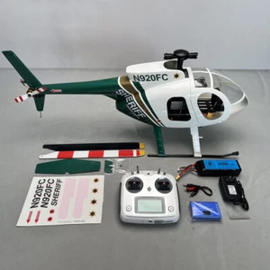 Helicóptero RC RTF MD500E Roban 470Tamaño 2 Hojas Verde Blanco Hughes Modelo GPS - Imagen 1 de 16