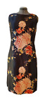 Fiori di Zucca 100% Silk floral Sleeveless Sheath dress Size 12