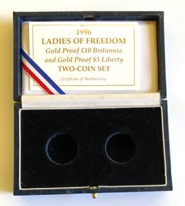 1996 Box & Coa für eine 2 MÜNZEN ZEHNTE OZ PP Goldmünze - Bild 1 von 2