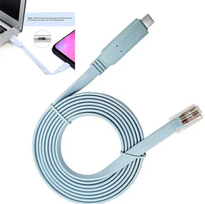 6FT USB-C Type C to Rj45 Cisco Console Cable Wire For Cisco Routers MacBook FTDI - Image 1 of 4