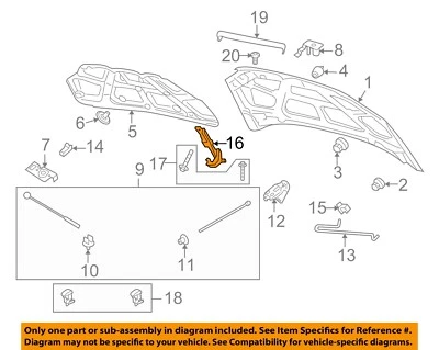 GM OEM 07-11 Aveo, Aveo5, G3 capó componentes-bisagra 94520982 Foto 1 de 2