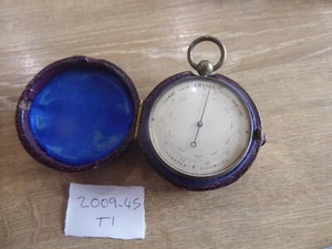 ANTIQUE 19TH CENTURY ANEROID POCKET BAROMETER - Picture 1 of 7