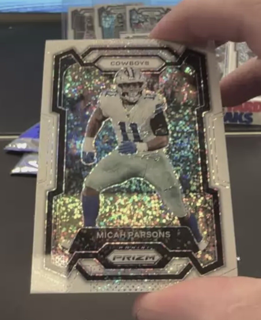 2023 Panini Prizm Micah Parsons White Sparkle SSP #78 Cowboys