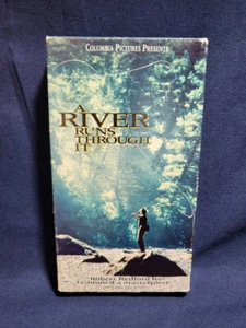 A River Runs Through It Robert Redford Brad Pitt 1992 VHS Rare Orig HTF OOP Dram - Picture 1 of 3