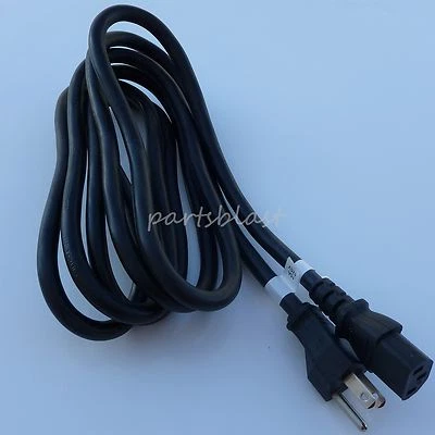 8' Heavy Duty POWER CORD Extra LONG Cable 3 Conductor PC prong AC Thick Tough PC - Image 1 of 3