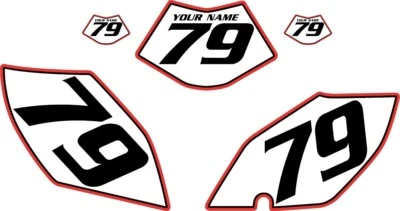 2007-2009 BETA 525 RR/RS Pre-Printed White Backgrounds with Red Pro Pinstripe - Изображение 1 из 3