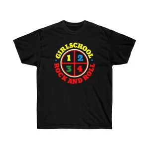 Girlschool "Rock and Roll" Black T-Shirt - Picture 1 of 3