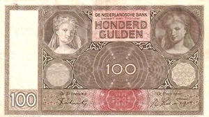 🇳🇱 Niederlande, 100 Gulden, 1942, P 51c, Seriennummer: HH / 022801 - Bild 1 von 2