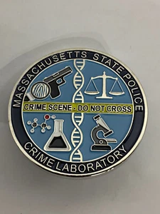 Massachusetts State Police Crime Laboratory Forensic Science Challenge Coin - Picture 1 of 3