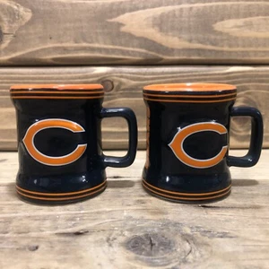 Chicago Bears NFL shot glasses Ceramic Set Of 2 - Picture 1 of 6