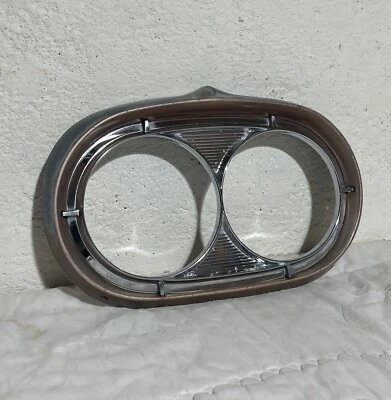 1958 Edsel Citation Front Driver Headlight Bezel Light FEY 13061A 13063C Chrome - Image 1 of 4