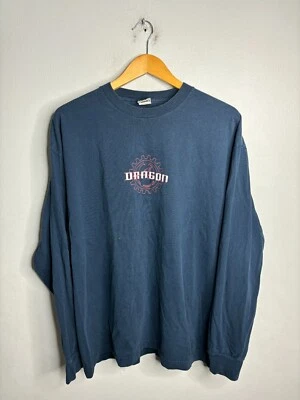 VINTAGE Y2K Dragon Alliance Blue Graphic Crew Long Sleeve T-Shirt Men's 2XL 1726 - Image 1 of 4