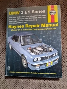 Haynes Repair Manual BMW 3 & 5 Series 1984 - 1992 Trade Paperback Part# 18020 - Foto 1 di 1
