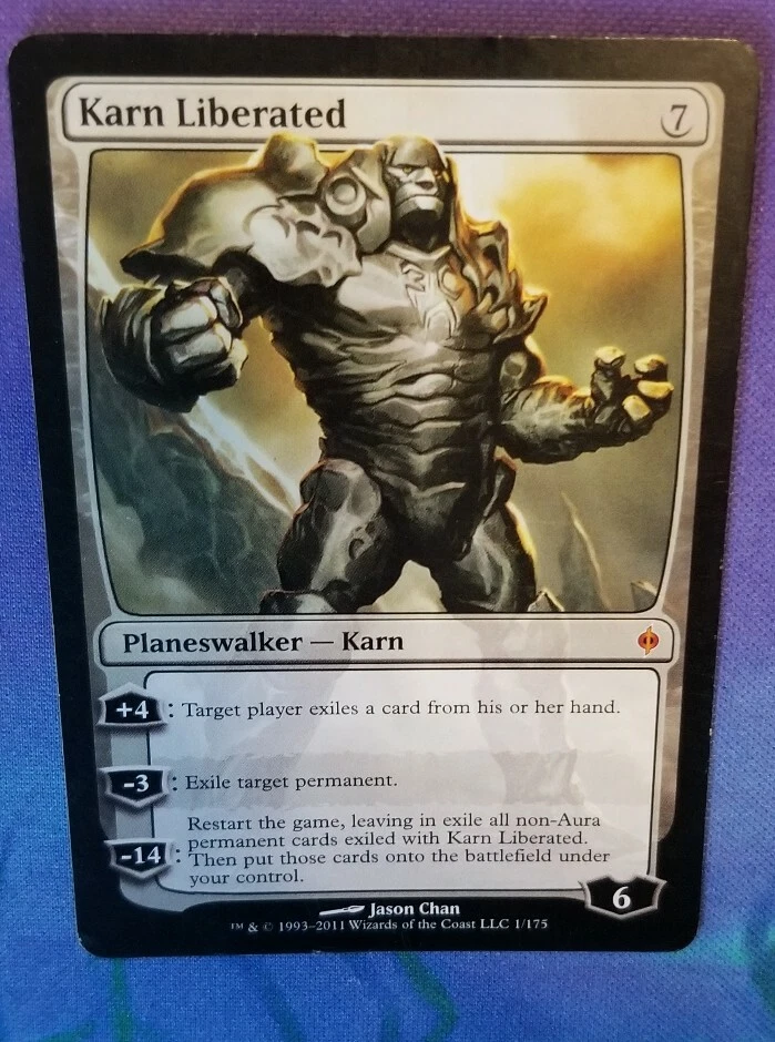 Karn Liberated, New Phyrexia, Magic mtg, Very Light Play - Image 1 of 1