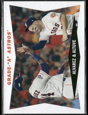 2020 Topps Archives Grade "A" Astros Yordan Alvarez Jose Altuve 1960 Combo Card - Image 1 of 2