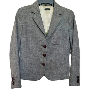 J. Blazer Crew Robert Noble Escocia 100% Lana Gris Cuero Botón Carrera Talla 6 - Imagen 1 de 18