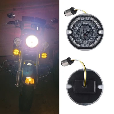 3-1/4" LED 1157 Front Turn Signals Lights For Harley Heritage Softail Classic - Image 1 of 4