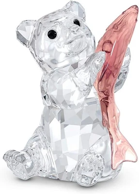 New in Box Sparkling Swarovski Crystal Rare Encounters Bear with Fish - Image 1 of 3