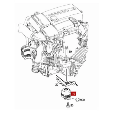 Soporte de motor y transmisión OEM de 3 piezas para Mercedes-Benz C200 C350 E350 2010-2016 Foto 1 de 4