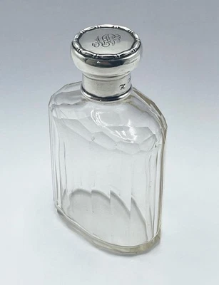 SILVER TOP GLASS PERFUME BOTTLE LONDON 1911 MAPPIN & WEBB - Image 1 of 4