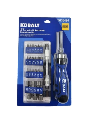 Kobalt 27pc Multi-Bit Ratcheting Screwdriver Set + Nylon Storage Pouch - Image 1 of 2