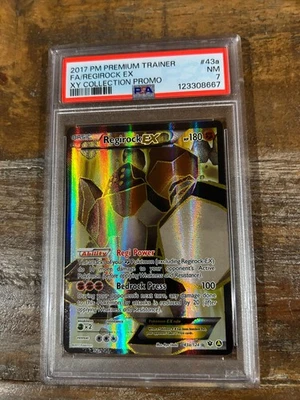 POKEMON 2017 XY Promo Prem Trainer Full Art REGIROCK EX #43a PSA 7 RARE - Image 1 of 2