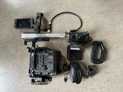 Canon EOS C300 Mark III Cinema Camera w/ accessories, Bright Tangerine Advanced - Image 1 of 4