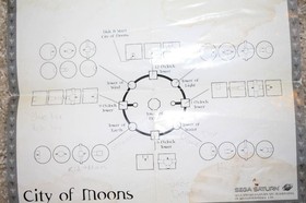 NO GAME- Lunacy Map CITY OF MOONS Authentic Instruction Book Manual SEGA SATURN