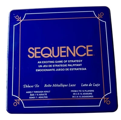 Sequence Board Card Game Deluxe Tin - with Deluxe Cushioned Mat - Jax New - Image 1 of 3