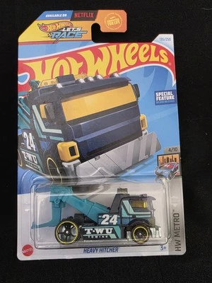 2024 Hot Wheels Heavy Hitcher BLUE 4/10 HW Metro 135/250 NETFLIX LETS RACE 🆕 - Image 1 of 3