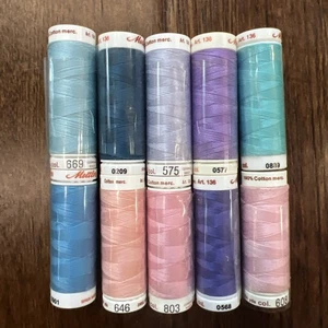 Lot D - Mettler Quilting Thread 10 Spools- 100% Cotton, 164 Yards each VTG - Picture 1 of 1