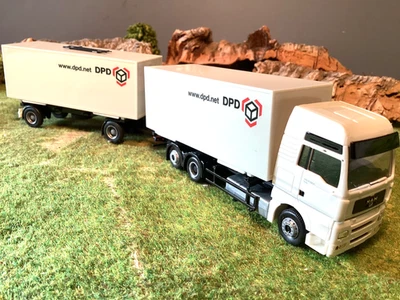 AWM LKW Wechselbrücke Hängerzug DPD MAN Zugmaschine 1:87 H0 - Bild 1 von 3