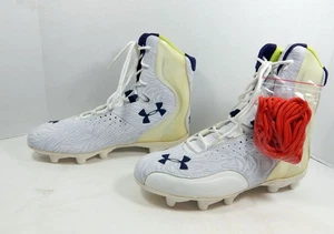 Botines de fútbol americano blancos Utah State Aggies Under Armour Team Brawler MC 2011 13 - Imagen 1 de 6