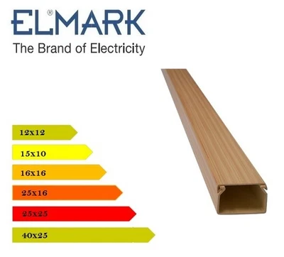 ELMARK CANALINA COLORE LEGNO CHIARO IN PVC 2 METRI CON COPERCHIO 12X12 16X16 15X10 2...