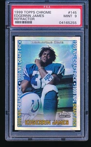 1999 Topps Chrome Refractor EDGERRIN JAMES Rookie #145 PSA 9 - Picture 1 of 2