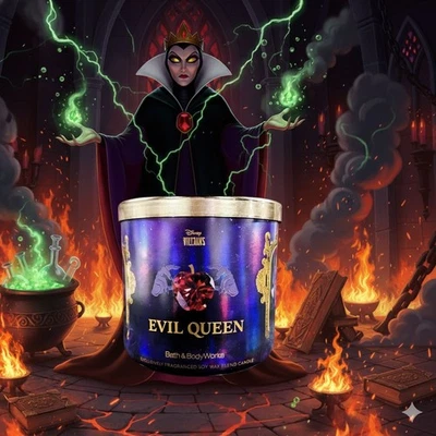 Vela de baño Evil Queen Disney Villains Bath Body Works 3 2025 nueva en caja 14,5 oz Foto 1 de 4