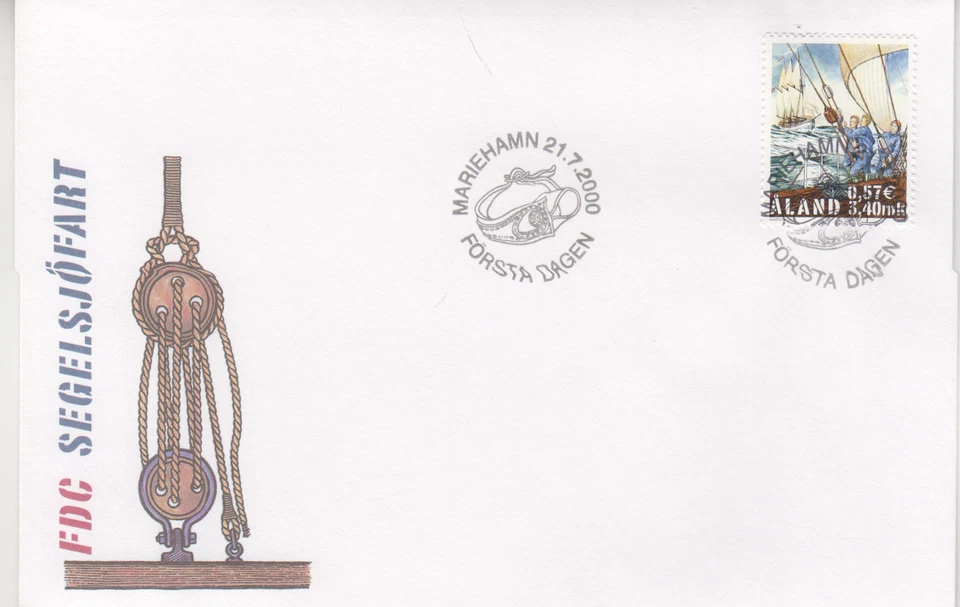 ALAND ISLANDS :  2000    FDC - SCOTT #  168  SAILING - Image 1 of 1