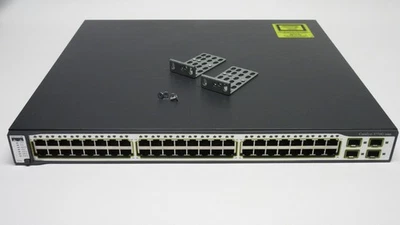 Cisco Catalyst 3750 WS-C3750G-48TS-S V03 48x Ethernet 10/100/1000 4x SFP uplinks - Image 1 of 4