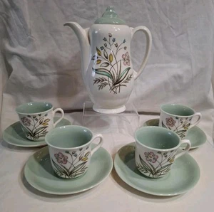 Royal Staffordshire Keramik von Clarice Cliff, Floral Kaffeeservice für 4, um 1950 - Bild 1 von 20
