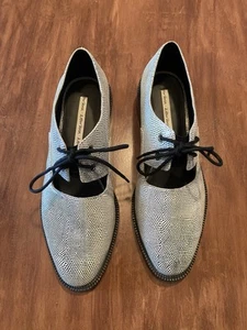 & Other Stories Cut-Out Polka Dot Genuine Leather Oxfords Size 38/ US 7.5 - Picture 1 of 7
