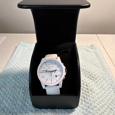 Reloj Pulsera Armani Cuarzo Intercambiado Correa Silicona Blanca Foto 1 de 4