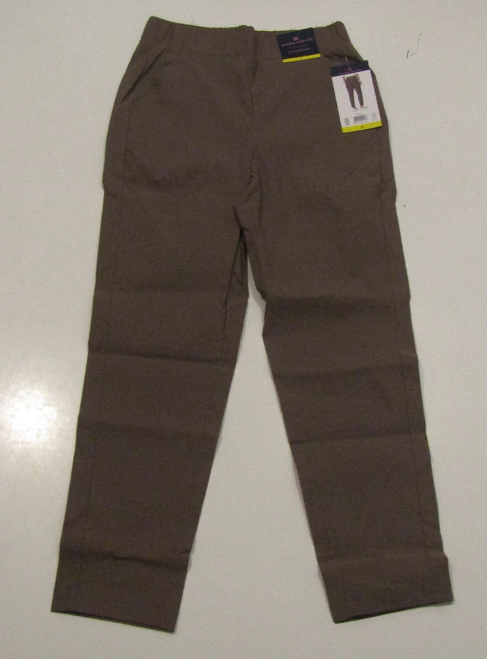 Modern Ambition Ladies Travel Pant Elasticated Waistband Comfort Fit Brown Sm.