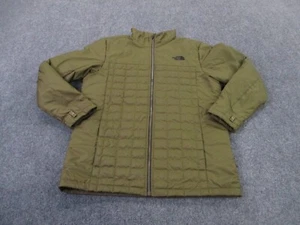 North Face Jacket Mens M Green Thermoball Puffer Quilted Outdoors Coat Adult - Picture 1 of 13