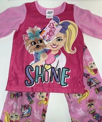 Juego de 2 pantalones de pijama Nickelodeon Jojo Siwa para niñas Jojo & BowBow Shine; 6, rosa Foto 1 de 4