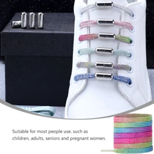 7 Pairs No Need to Tie Shoelace Buckle Child Walking Laces Tieless Shoelaces - Picture 1 of 12