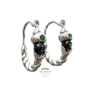 Orecchini moretto romano in argento 925 dorato - Imagen 1 de 4