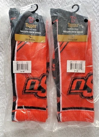 TopSox NCAA Oklahoma State Cowboys Tailgate Men’s Crew Socks Size 5-10 (2 Packs) Cover